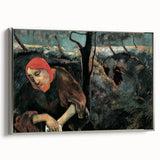 Contemplative Figure Wall Art - Dark Modern Expressionist Decor