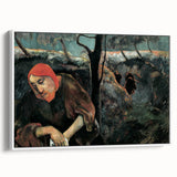 Contemplative Figure Wall Art - Dark Modern Expressionist Decor