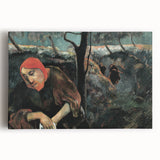 Contemplative Figure Wall Art - Dark Modern Expressionist Decor