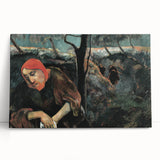 Contemplative Figure Wall Art - Dark Modern Expressionist Decor