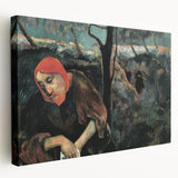 Contemplative Figure Wall Art - Dark Modern Expressionist Decor