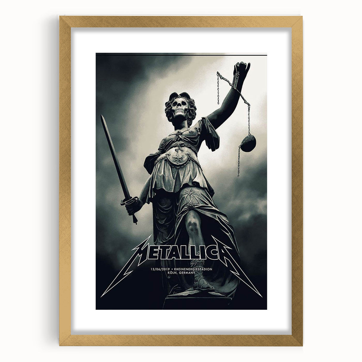 Metallica 2019 Concert Poster - Skull Statue Art