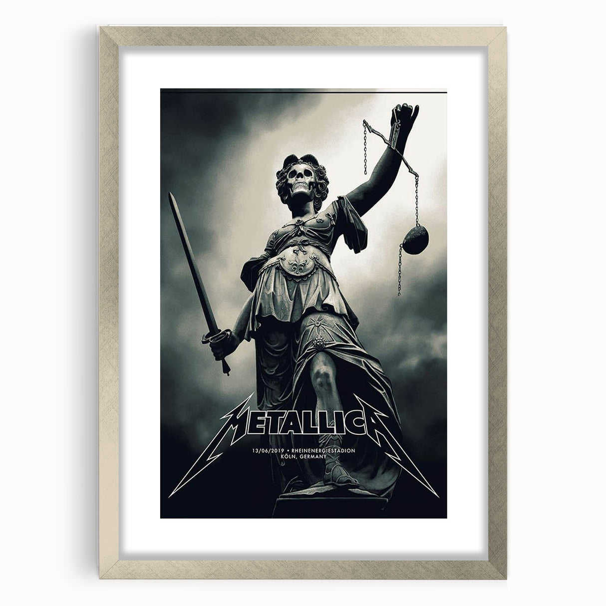 Metallica 2019 Concert Poster - Skull Statue Art