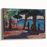 The Quay, Bandol Realism Art Print - Expressive Coastal Canvas Decor