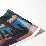 The Quay, Bandol Realism Art Print - Expressive Coastal Canvas Decor