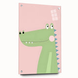 Adorable Crocodile Girls Room Wall Art - Fun & Playful Kids Decor