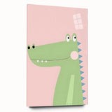 Adorable Crocodile Girls Room Wall Art - Fun & Playful Kids Decor