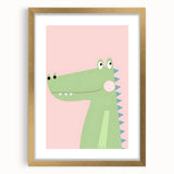 Adorable Crocodile Girls Room Wall Art - Fun & Playful Kids Decor