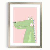 Adorable Crocodile Girls Room Wall Art - Fun & Playful Kids Decor