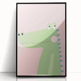 Adorable Crocodile Girls Room Wall Art - Fun & Playful Kids Decor