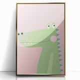 Adorable Crocodile Girls Room Wall Art - Fun & Playful Kids Decor