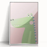 Adorable Crocodile Girls Room Wall Art - Fun & Playful Kids Decor