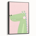 Adorable Crocodile Girls Room Wall Art - Fun & Playful Kids Decor