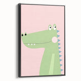 Adorable Crocodile Girls Room Wall Art - Fun & Playful Kids Decor