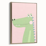 Adorable Crocodile Girls Room Wall Art - Fun & Playful Kids Decor