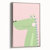 Adorable Crocodile Girls Room Wall Art - Fun & Playful Kids Decor