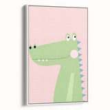 Adorable Crocodile Girls Room Wall Art - Fun & Playful Kids Decor