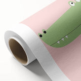 Adorable Crocodile Girls Room Wall Art - Fun & Playful Kids Decor