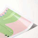 Adorable Crocodile Girls Room Wall Art - Fun & Playful Kids Decor