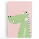 Adorable Crocodile Girls Room Wall Art - Fun & Playful Kids Decor