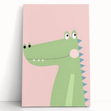 Adorable Crocodile Girls Room Wall Art - Fun & Playful Kids Decor