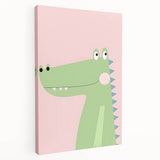 Adorable Crocodile Girls Room Wall Art - Fun & Playful Kids Decor