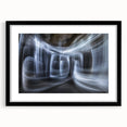 Swirling Light Motion Wall Art – Abstract White Energy Photography