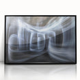 Swirling Light Motion Wall Art – Abstract White Energy Photography