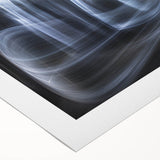 Swirling Light Motion Wall Art – Abstract White Energy Photography