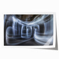 Swirling Light Motion Wall Art – Abstract White Energy Photography