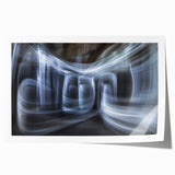 Swirling Light Motion Wall Art – Abstract White Energy Photography