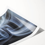 Swirling Light Motion Wall Art – Abstract White Energy Photography