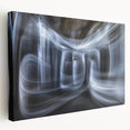Swirling Light Motion Wall Art – Abstract White Energy Photography