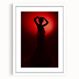 Crimson Glow – Emotive Silhouette Wall Art with Red Elegance