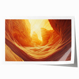 Vibrant rolled print showcasing a stunning landscape of caves, highlighting intricate details and rich colors, perfect for home decor and art enthusiasts.