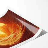 Rolled print showcasing a stunning cave landscape design with earthy tones and intricate details, ideal for home decor enthusiasts seeking unique wall art.