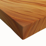 Close-up of a vibrant stretched canvas depicting a serene landscape with caves, showcasing rich earth tones and intricate details, perfect for home decor.