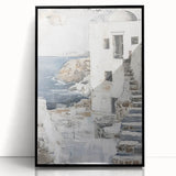 Framed abstract architecture wall art showcasing geometric designs in black and white, set against an elegant acrylic background, perfect for contemporary decor.