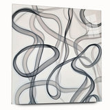 Abstract geometric acrylic glass artwork in vibrant colors, showcasing a side view design with smooth edges, ideal for modern home decor.