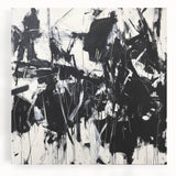 Abstract splatter canvas artwork in vibrant colors, showcasing dynamic patterns and textures, perfect for modern home decor or artistic spaces.