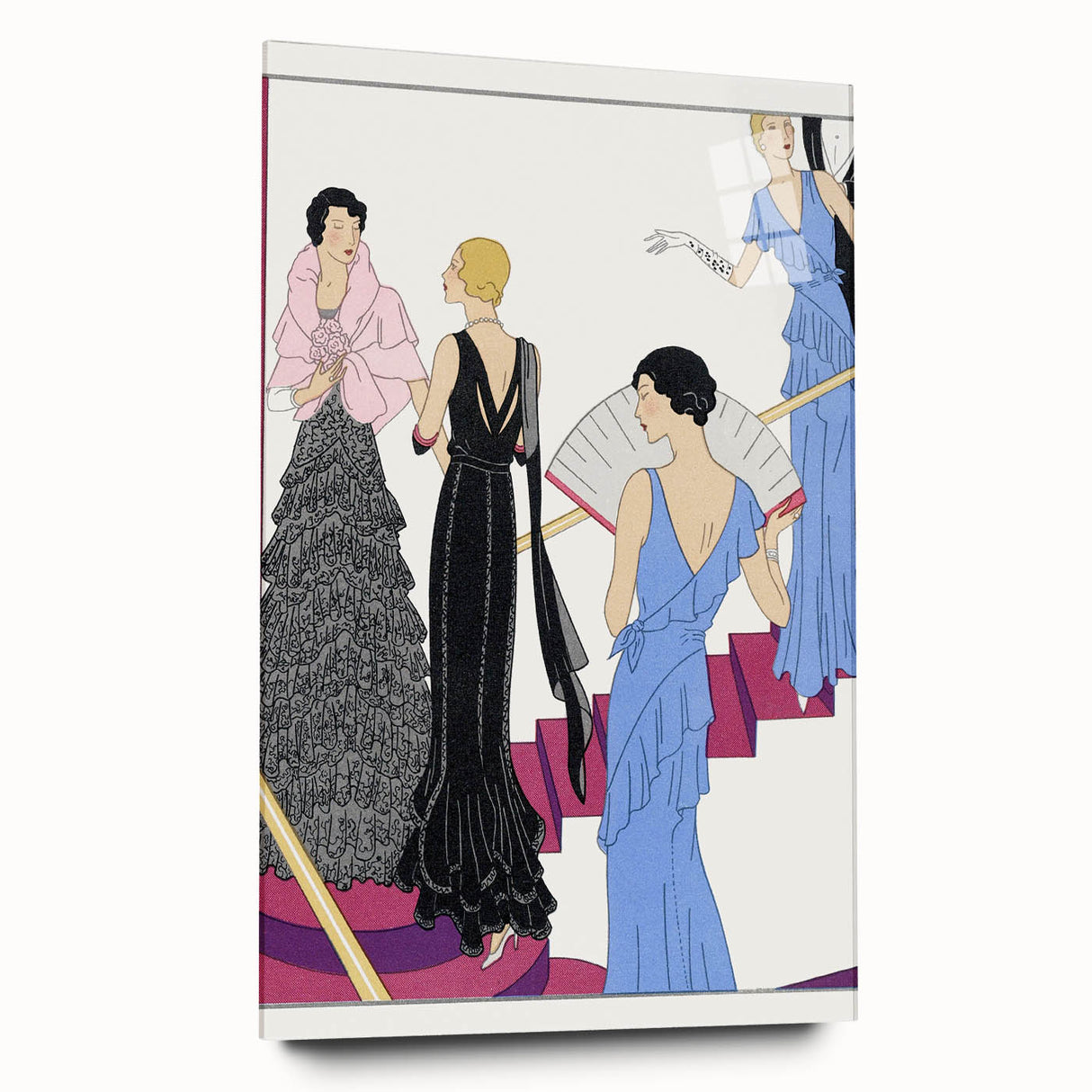 Elegant Art Deco Wall Art – 1920s Evening Gowns in Glamorous Setting