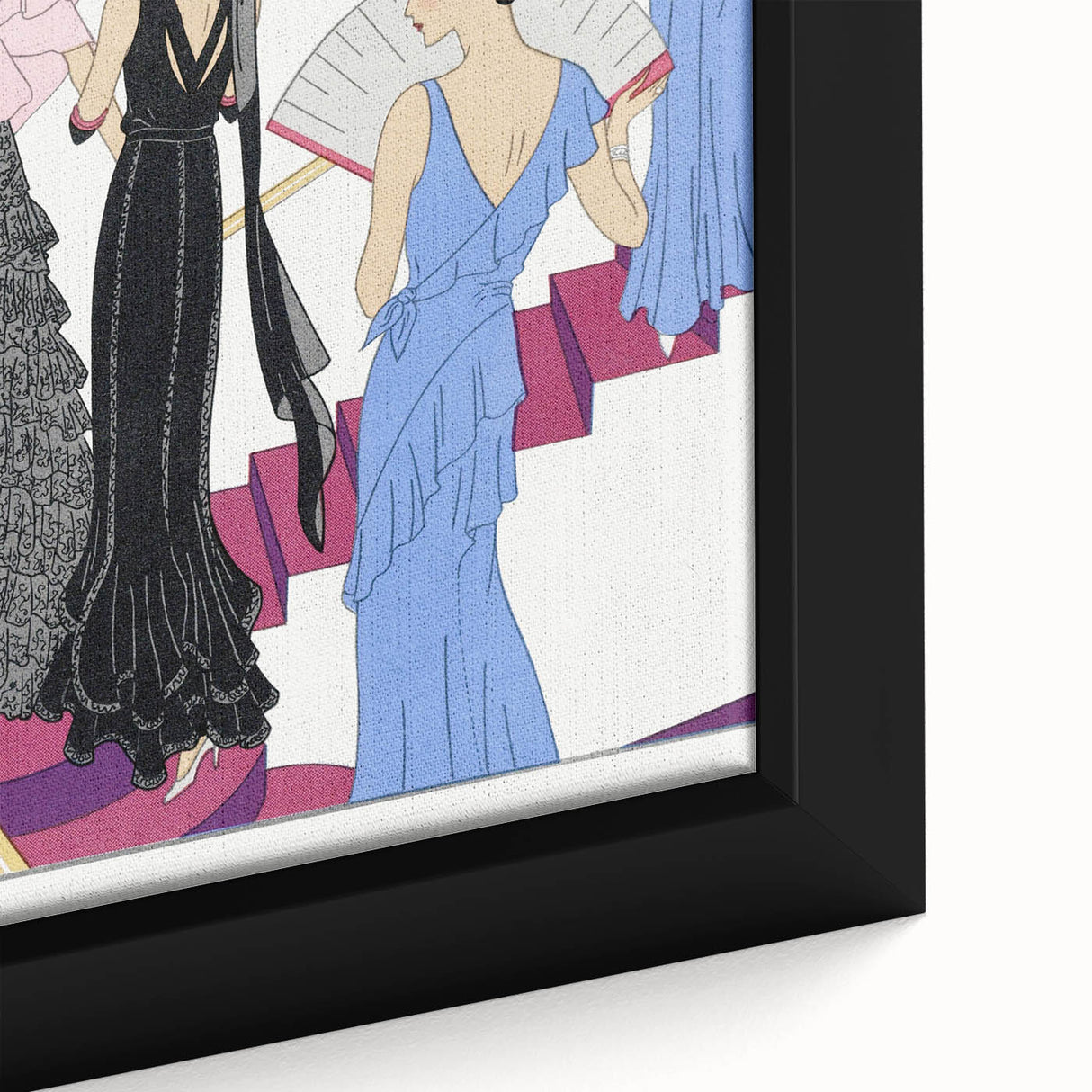 Elegant Art Deco Wall Art – 1920s Evening Gowns in Glamorous Setting