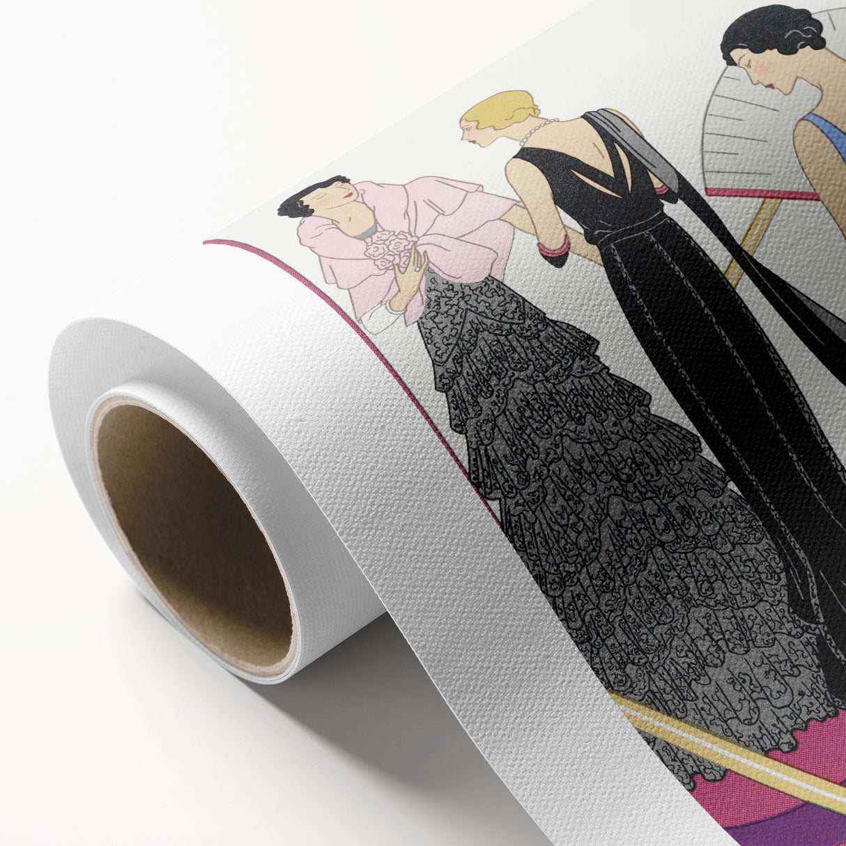 Elegant Art Deco Wall Art – 1920s Evening Gowns in Glamorous Setting
