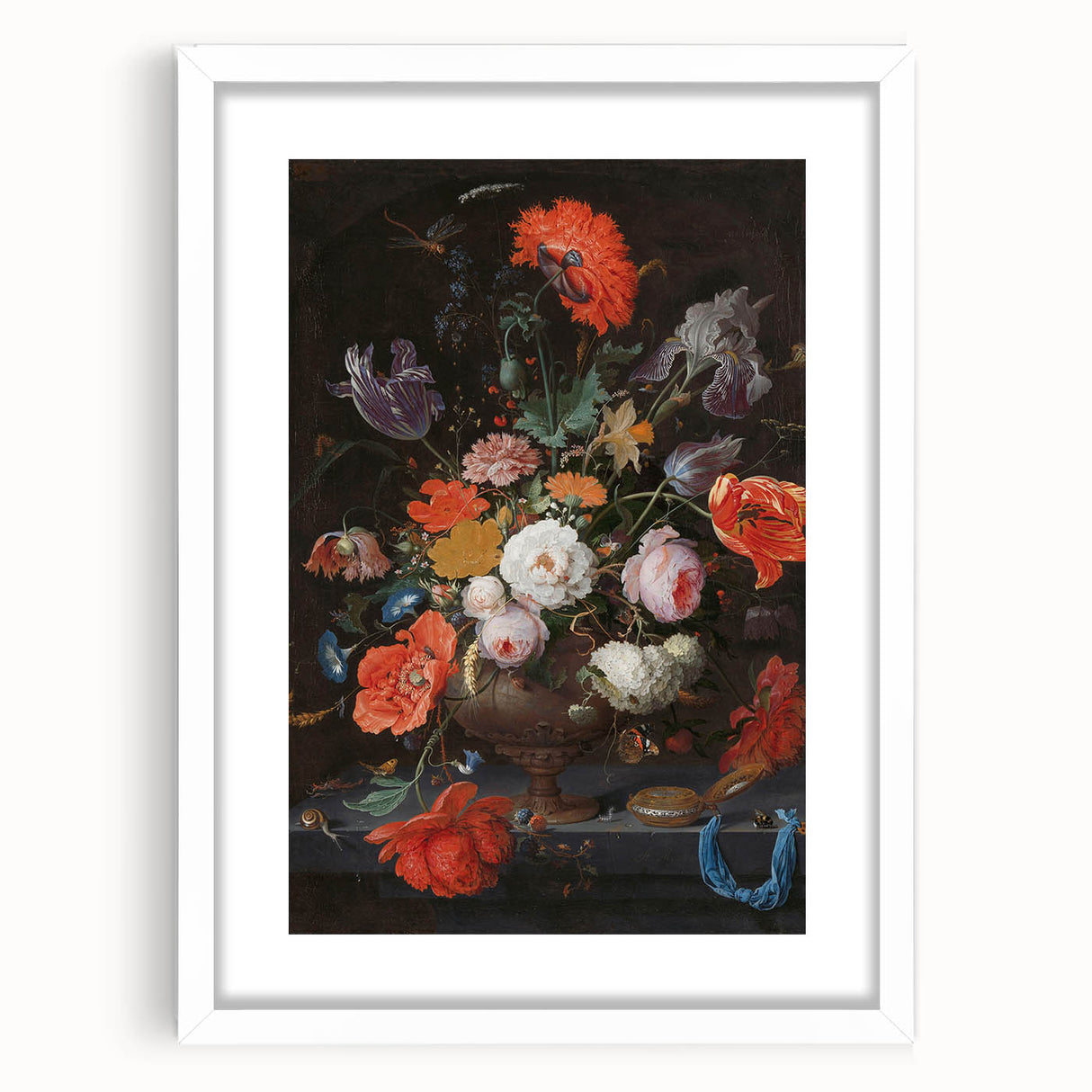 Elegant Baroque Floral Art | Antique Rococo Wall Art Print