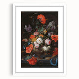 Elegant Baroque Floral Art | Antique Rococo Wall Art Print