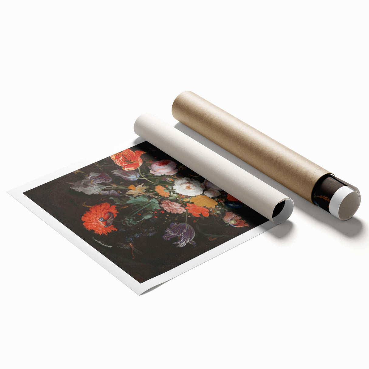 Elegant Baroque Floral Art | Antique Rococo Wall Art Print