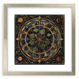 Framed botanical wall art featuring delicate floral and leaf designs in soft colors, set within a sleek silver frame, perfect for enhancing modern decor.