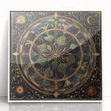 Framed wall art showcasing a vibrant design of flowers and botanical leaves, set against a white background, perfect for modern home decor. This piece adds a fresh touch to any room, enhancing the aesthetic with its colorful and nature-inspired elements.