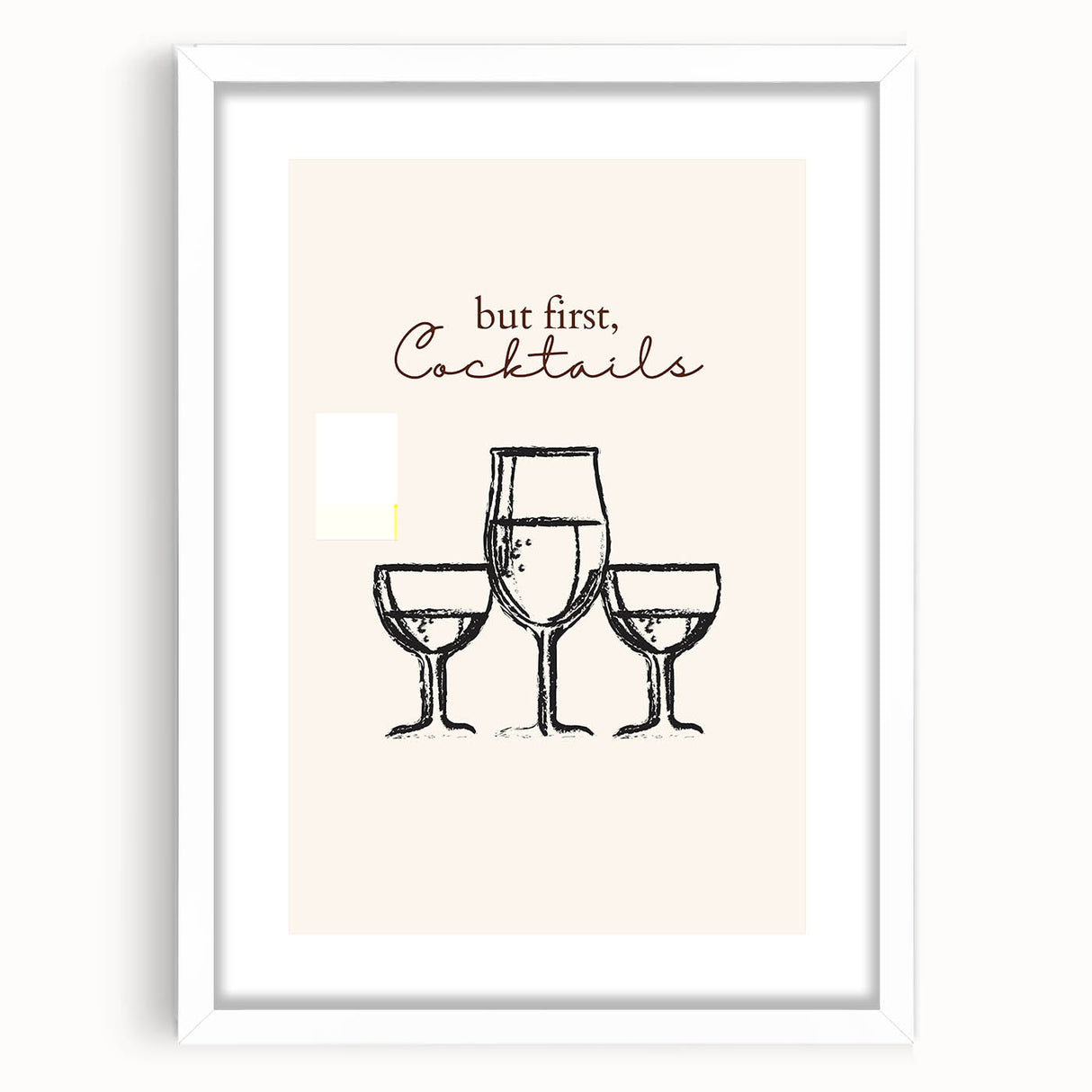 Abstract art print featuring swirling patterns in muted earth tones, framed in white, ideal for dining room decor.