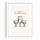 Abstract art print featuring swirling patterns in muted earth tones, framed in white, ideal for dining room decor.